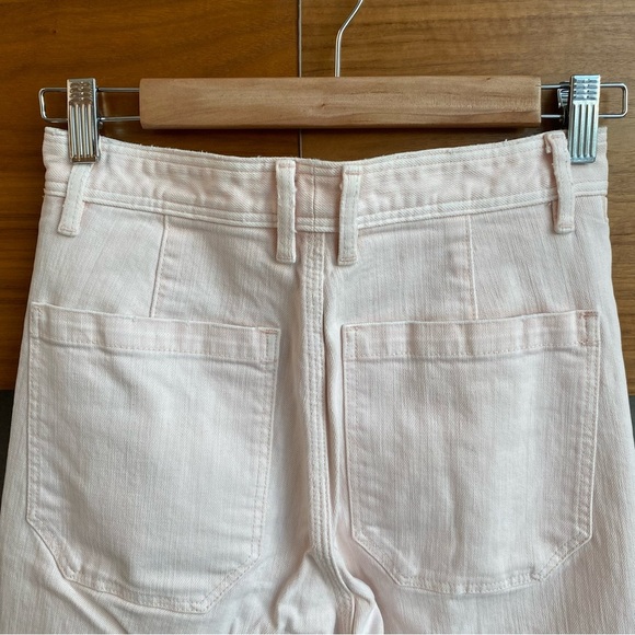 Rebecca Taylor La Vie High Rise Wide Leg Cropped Jean, Blush Light Pink, Size 25 - Picture 10 of 11